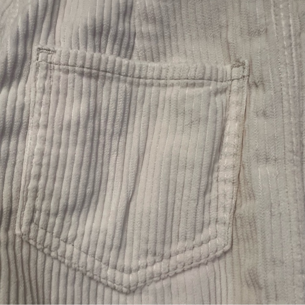 Abercrombie & Fitch Ivory Button-Front Corduroy mini Skirt size X small - Picture 8 of 10